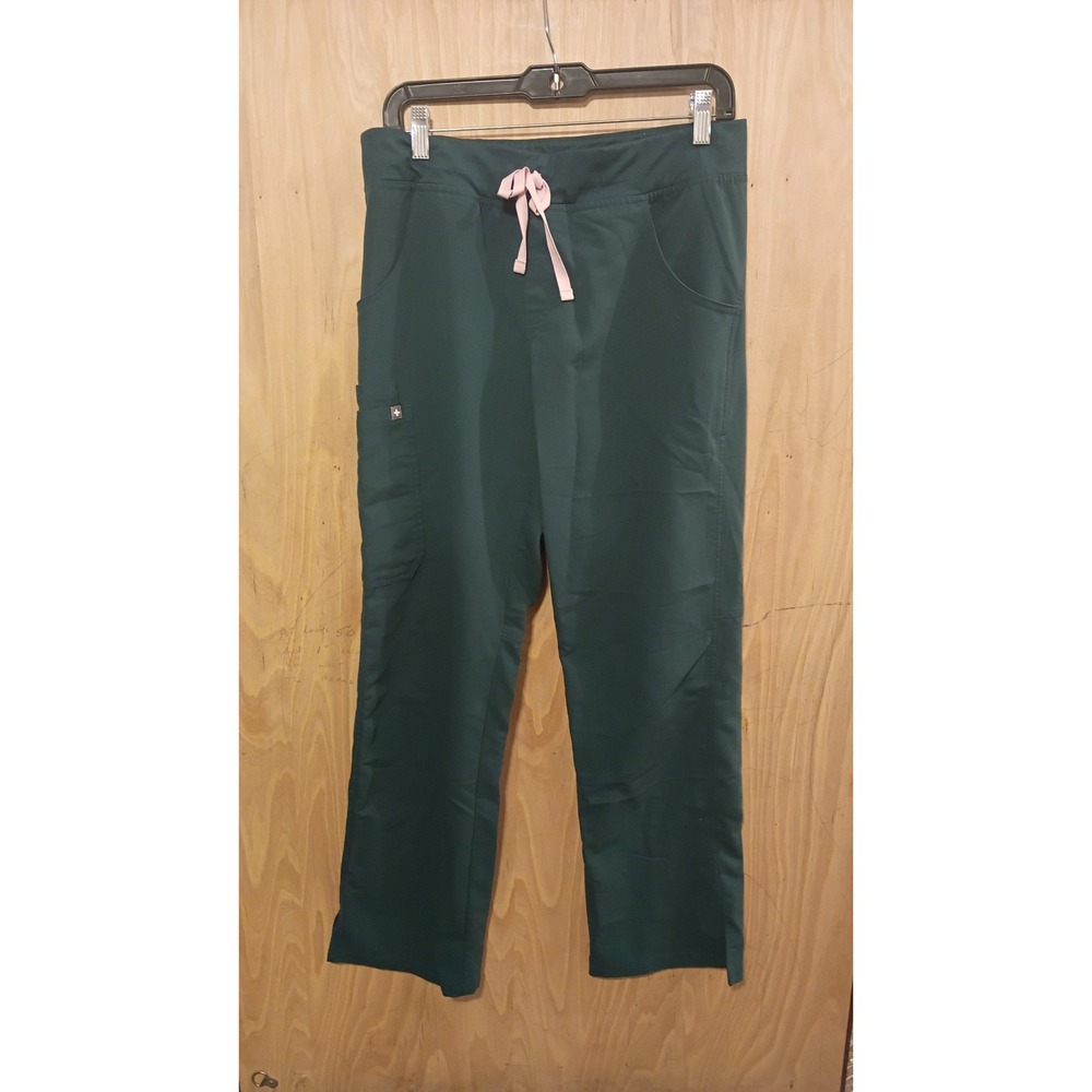 Figs FIONx Kade Straight-Leg Scrub Pants Moss Green Size M Hospital Workwear.